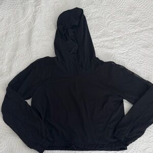 Lululemon Athletica Black Mesh Sleeve Hoodie